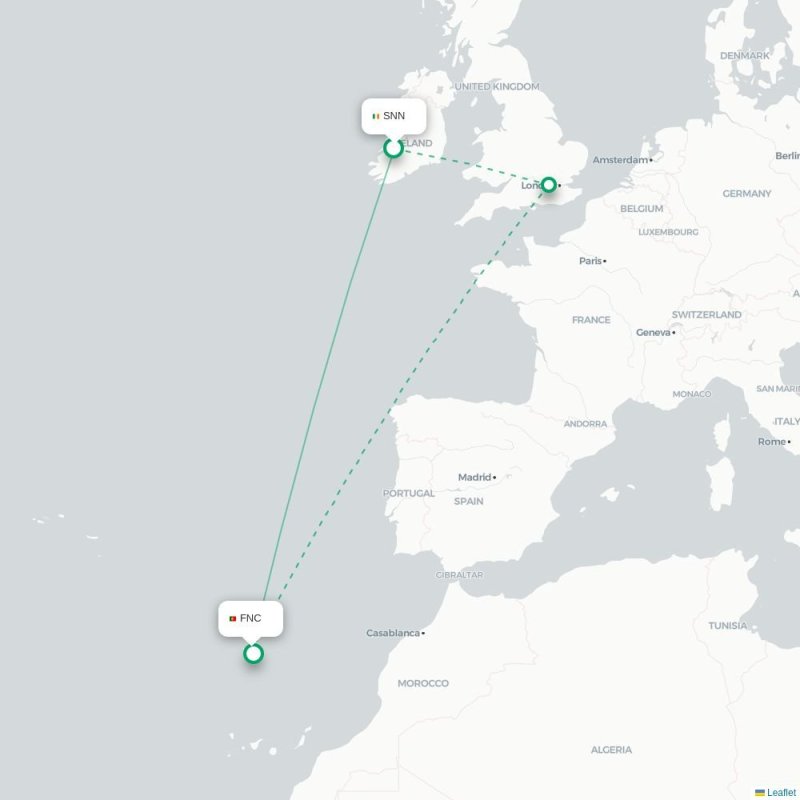 SNN - FNC route map