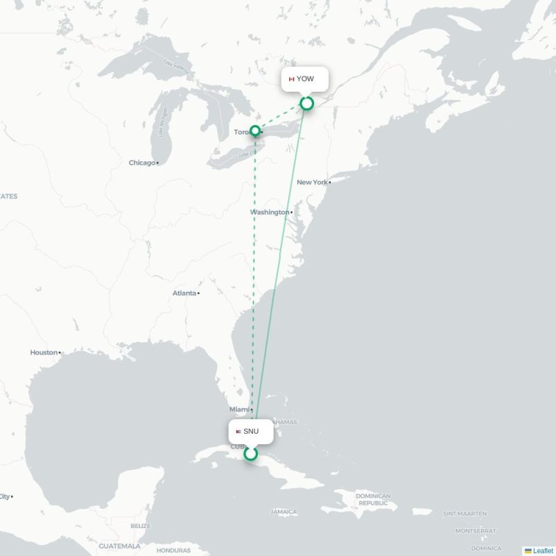 SNU - YOW route map