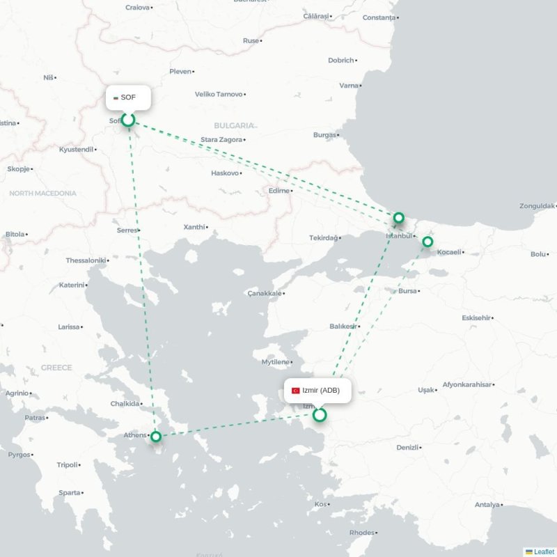 SOF - ADB route map