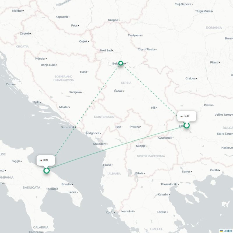 SOF - BRI route map