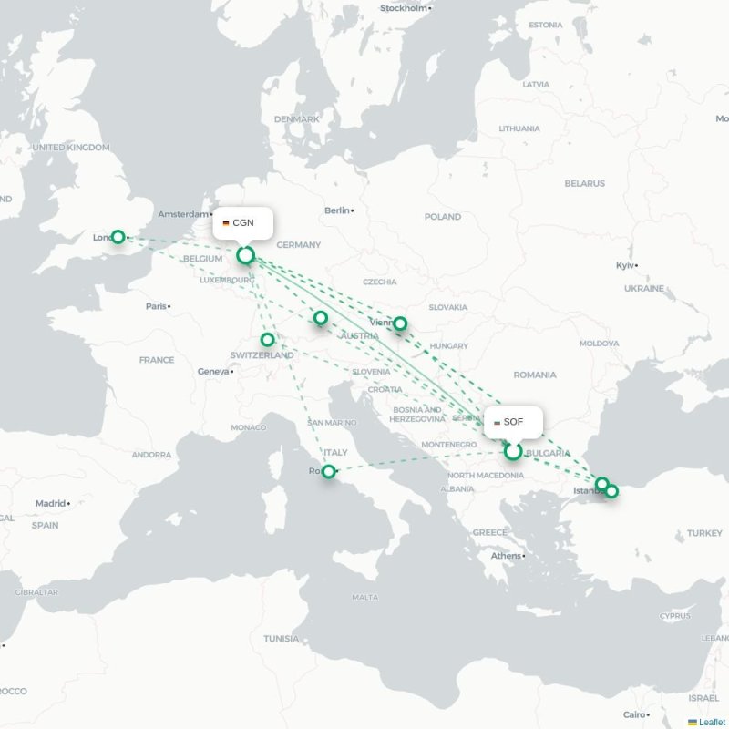 SOF - CGN route map