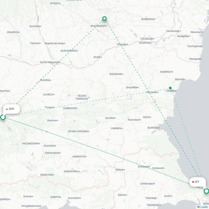 SOF - IST route map