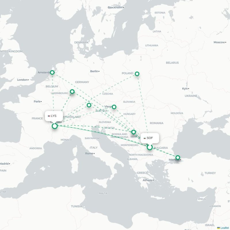 SOF - LYS route map