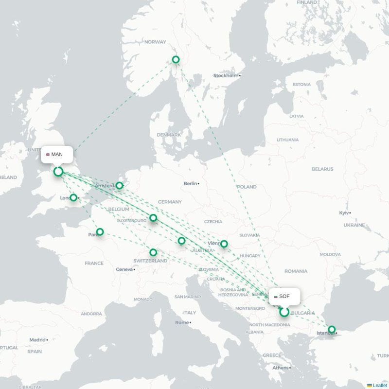 SOF - MAN route map