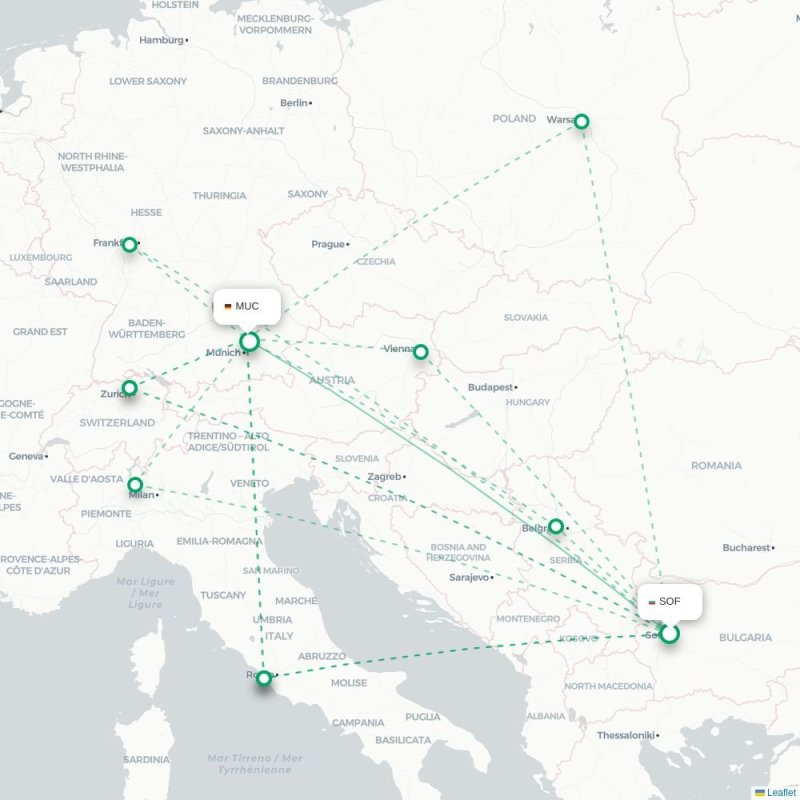 SOF - MUC route map