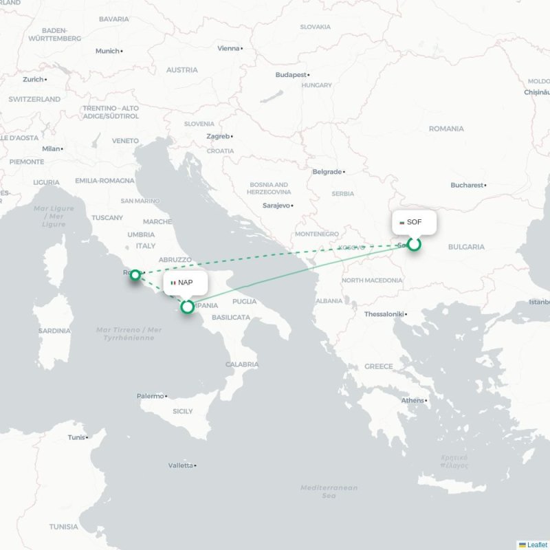 SOF - NAP route map
