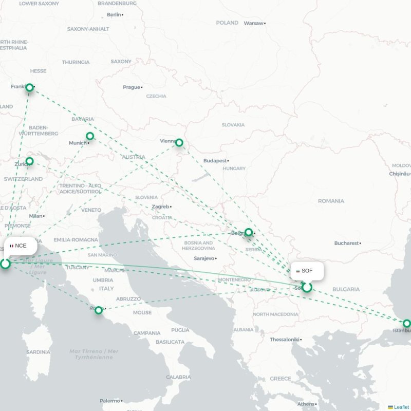 SOF - NCE route map