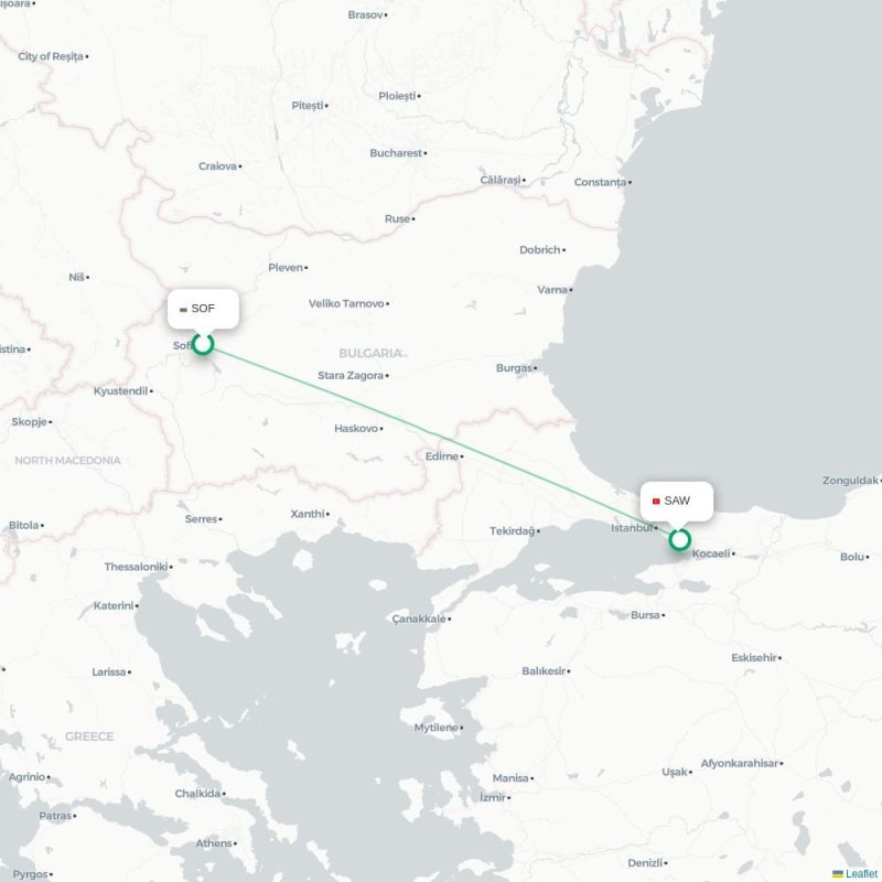 SOF - SAW route map
