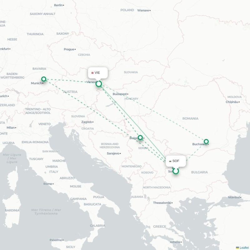 SOF - VIE route map