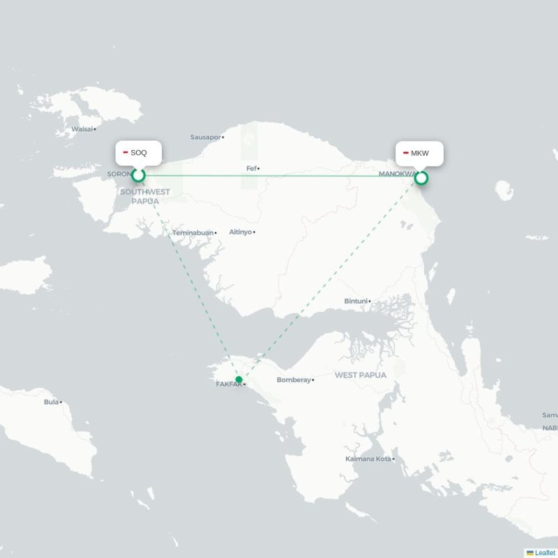 SOQ - MKW route map