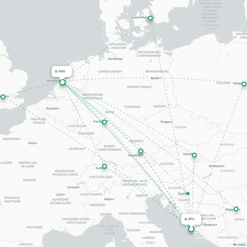 SPU - AMS route map