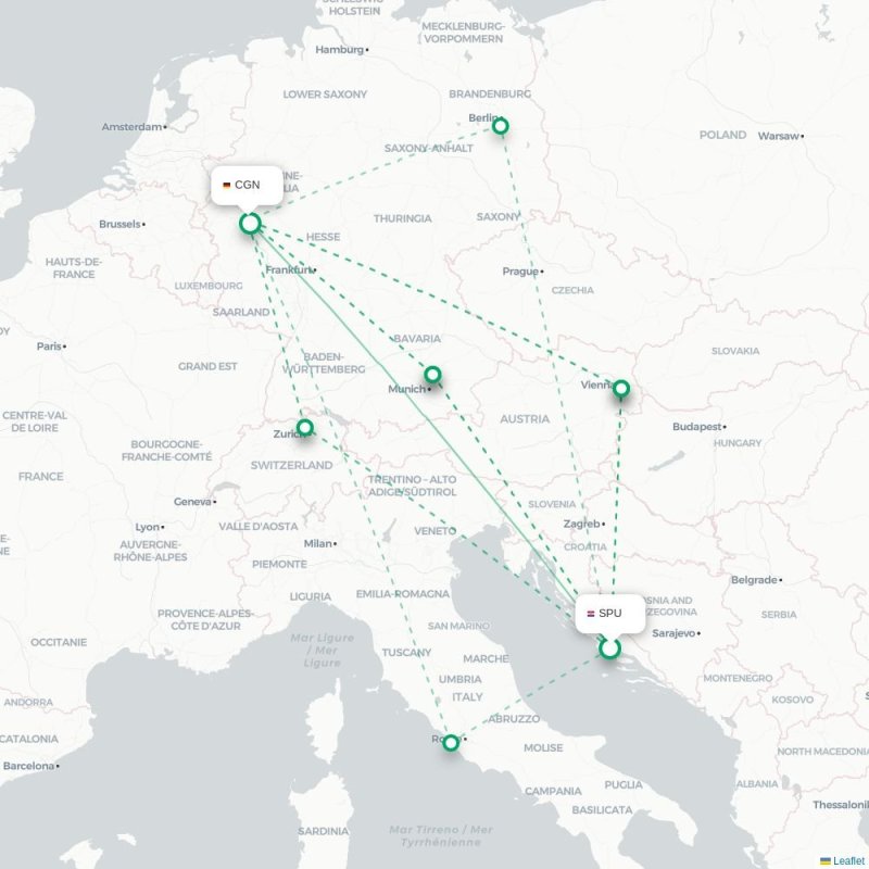 SPU - CGN route map