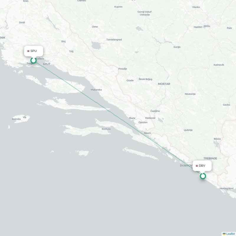 SPU - DBV route map