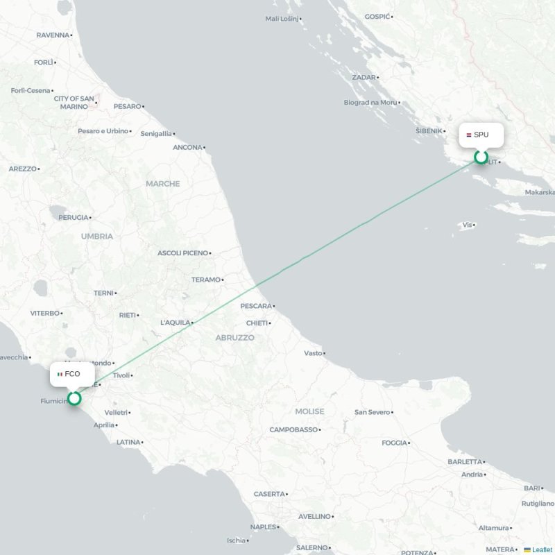 SPU - FCO route map