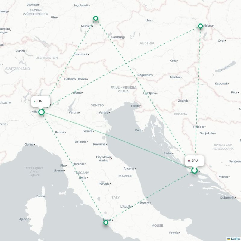SPU - LIN route map