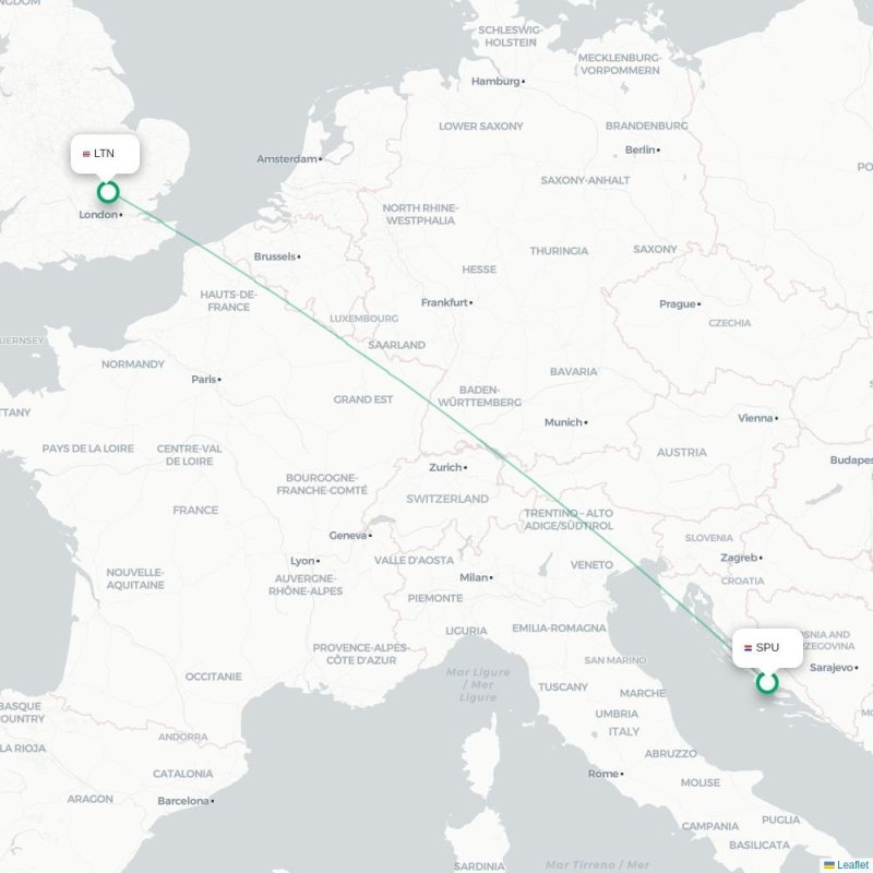 SPU - LTN route map