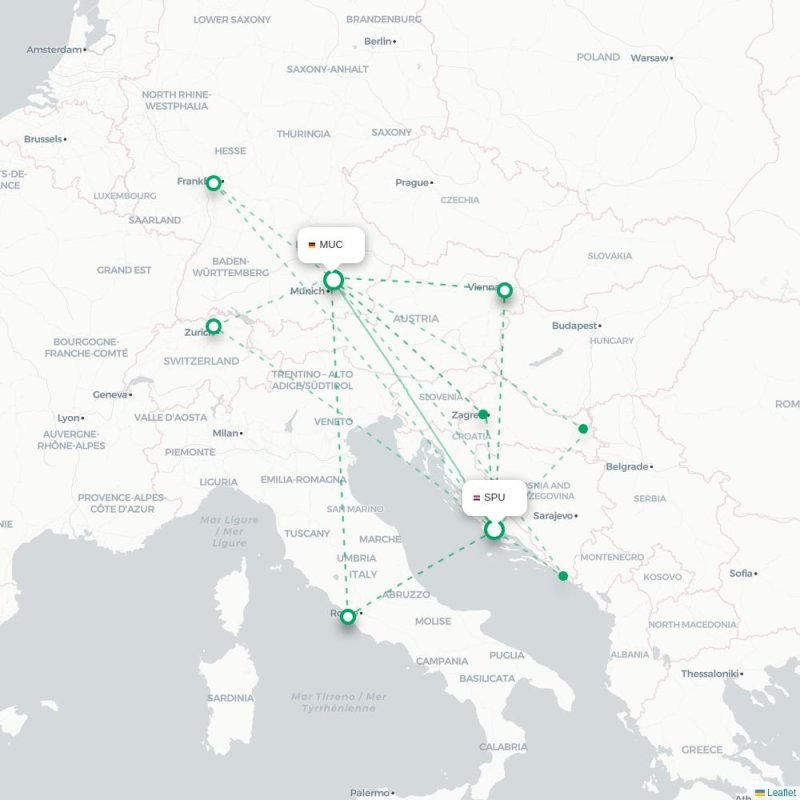 SPU - MUC route map