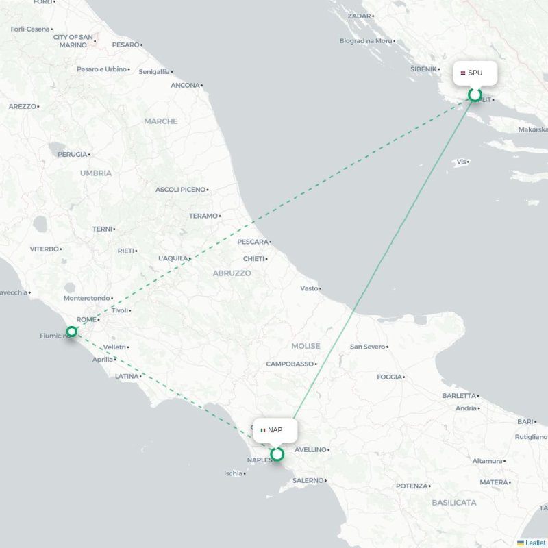 SPU - NAP route map
