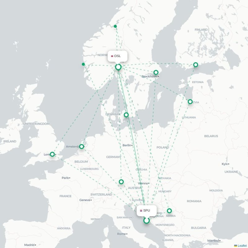 SPU - OSL route map