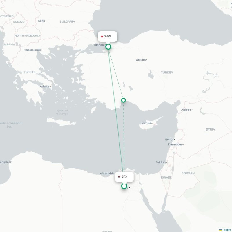 SPX - SAW route map