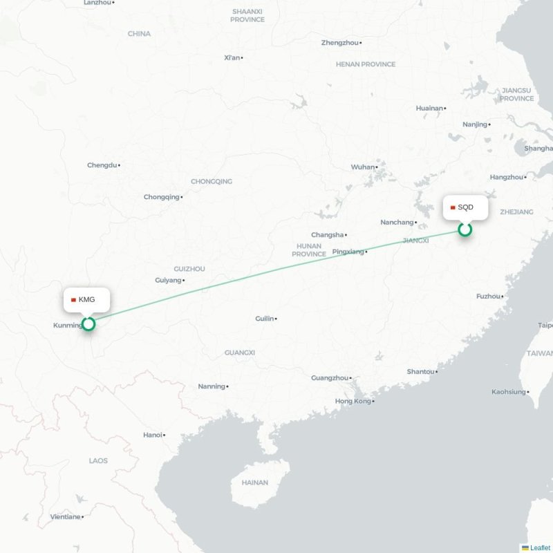 SQD - KMG route map