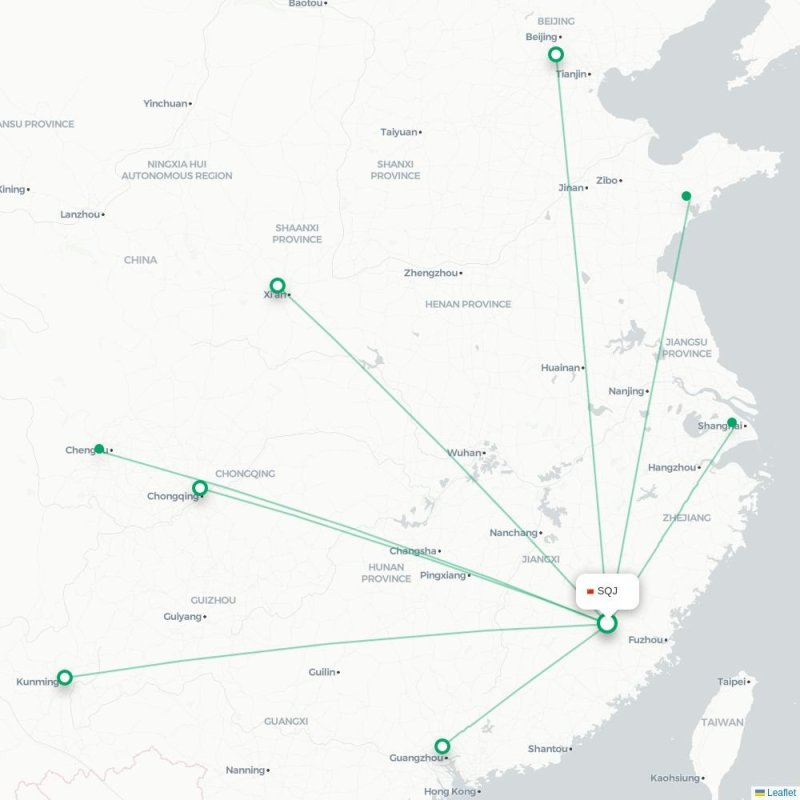 SQJ - SHA route map