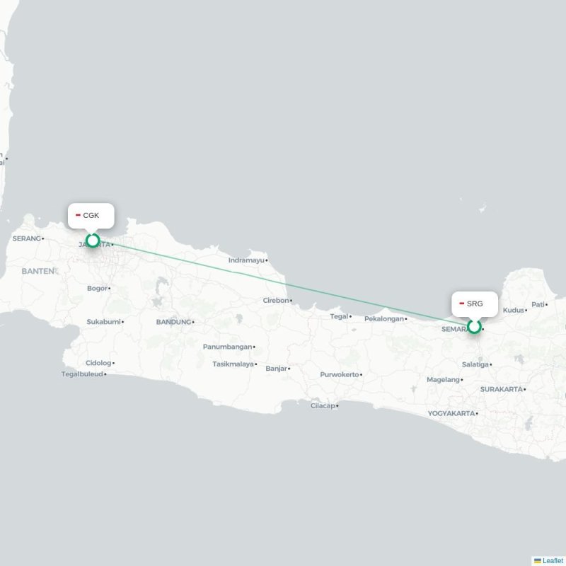 SRG - CGK route map