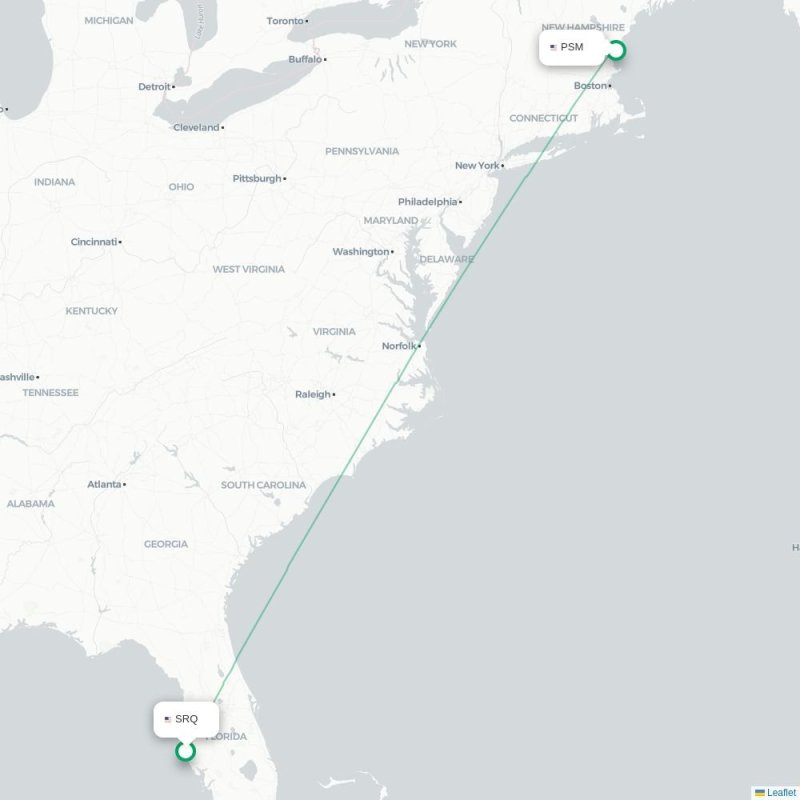 SRQ - PSM route map