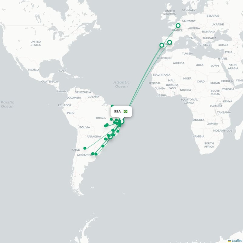 Route map Salvador  SSA 