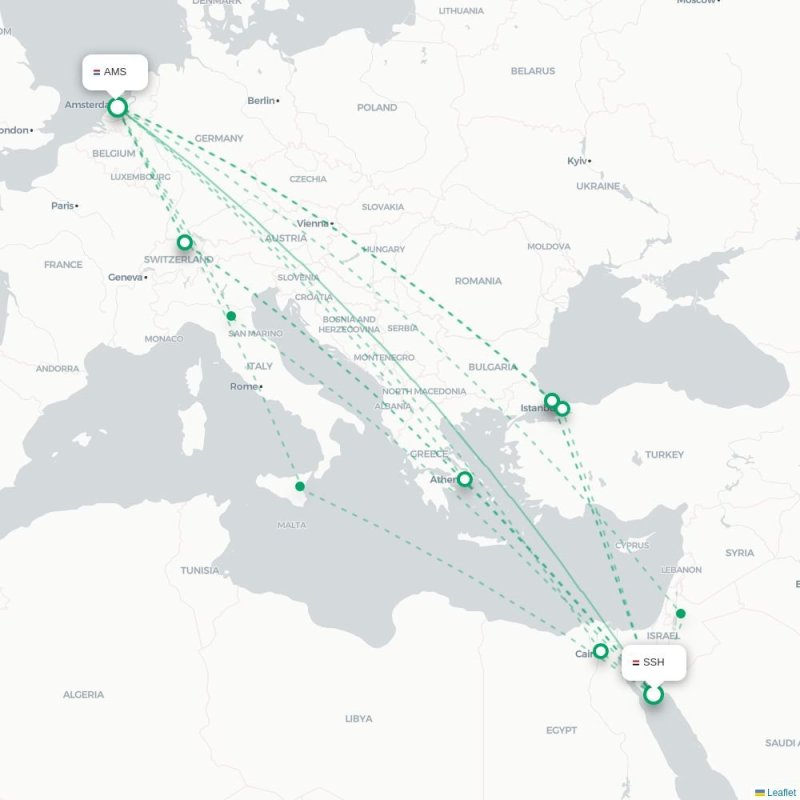 SSH - AMS route map