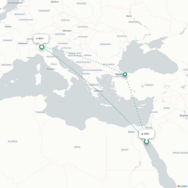 SSH - BGY route map