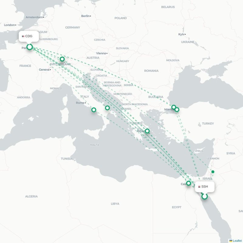 SSH - CDG route map