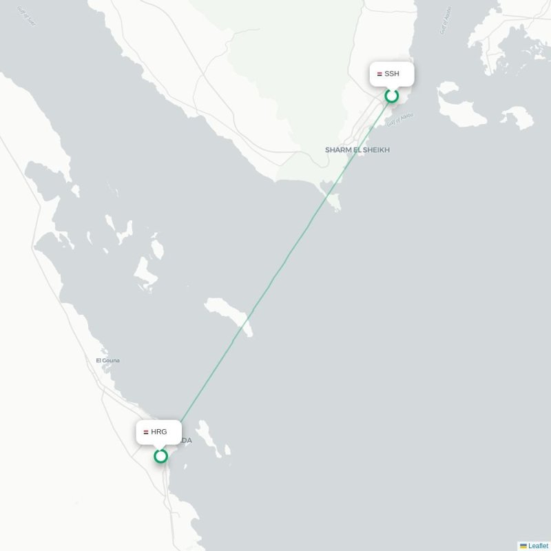 SSH - HRG route map