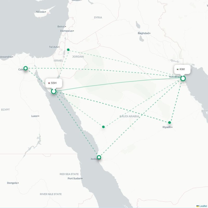 SSH - KWI route map