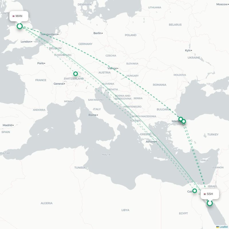 SSH - MAN route map