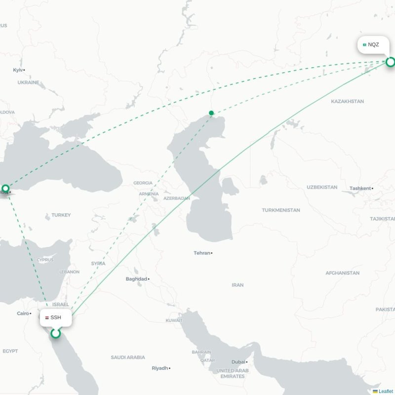 SSH - NQZ route map