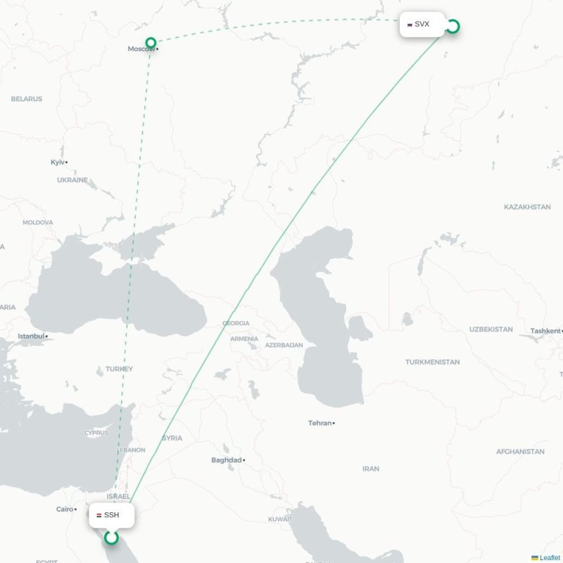 SSH - SVX route map