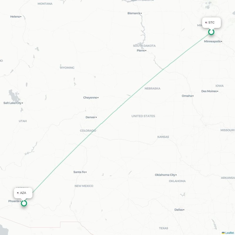 STC - AZA route map