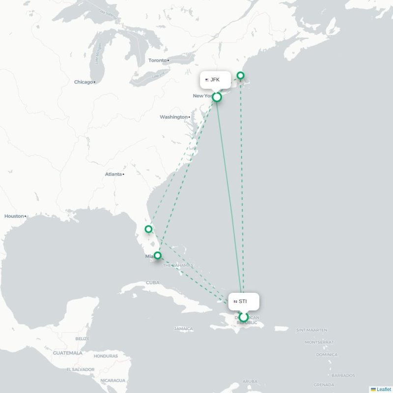 STI - JFK route map