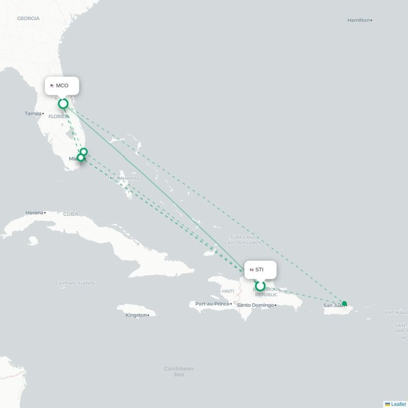 STI - MCO route map