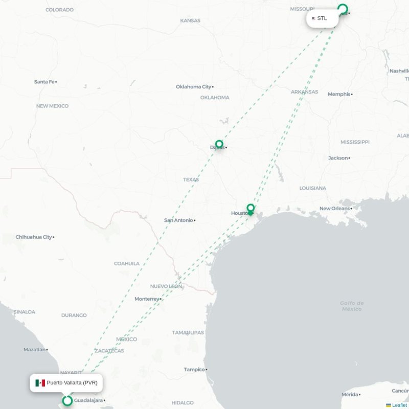STL - PVR route map