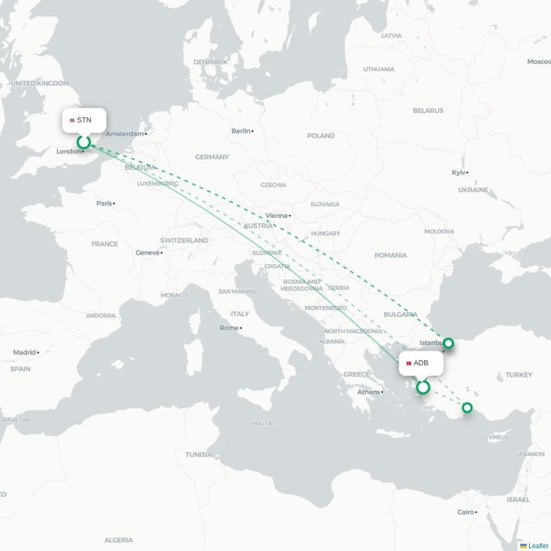 STN - ADB route map