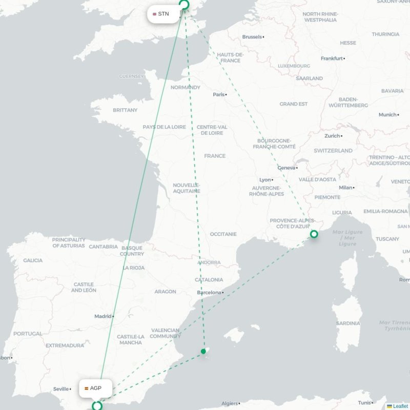 STN - AGP route map