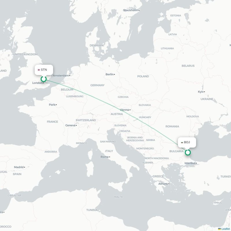 STN - BOJ route map