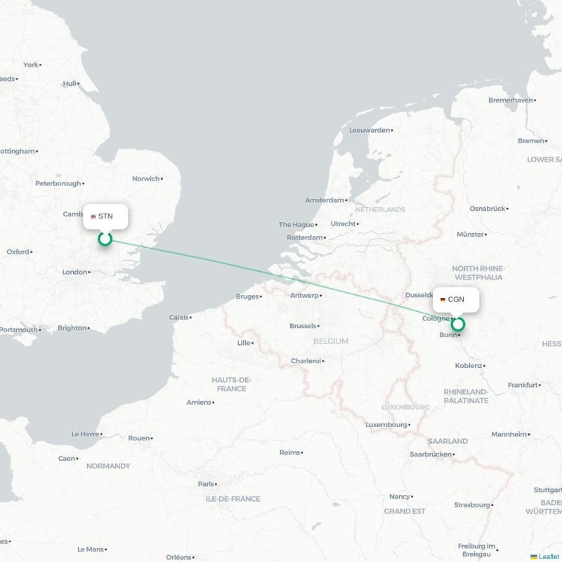 STN - CGN route map