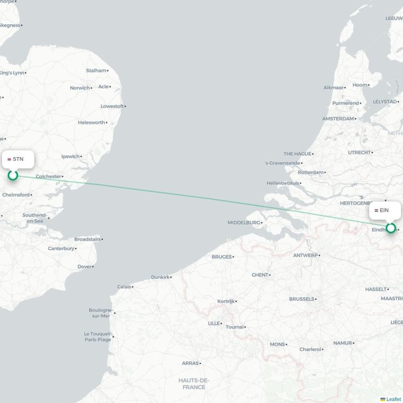 STN - EIN route map