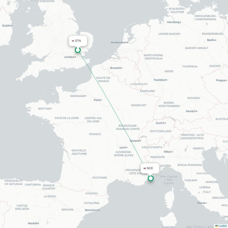 STN - NCE route map