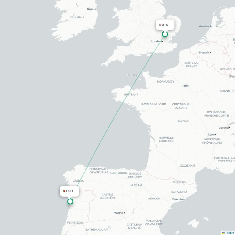 STN - OPO route map