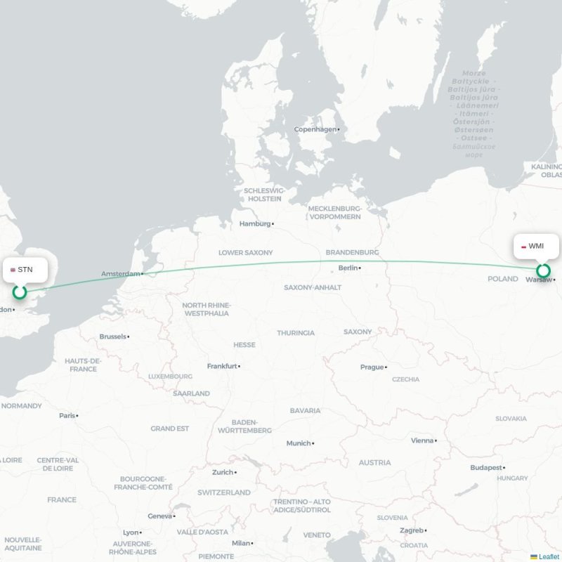 STN - WMI route map