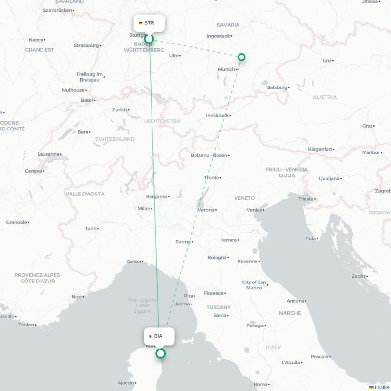 STR - BIA route map